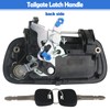 Osompar Exterior Tailgate Handle with Key Lock Cylinder Compatible with