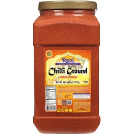 Rani Chilli Powder (Mirchi) Ground Indian Spice 80oz (5lbs) 2.27kg Bulk PET Jar ~ All Natural | Salt-Free | Vegan | No Colors | Gluten Friendly | NON-GMO | Kosher | Indian Origin