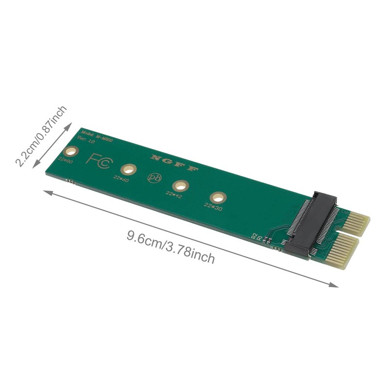 VGOL 2pcs M.2 NVME SSD to PCIEX1 Vertical Adapter Converter