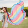 Amazleer Women's Chiffon Scarf, Rainbow Design, Long, Colourful, Soft, Thin