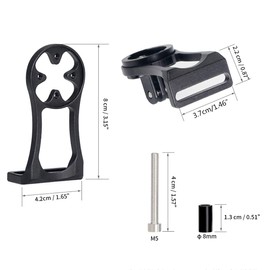 Bicycle Computer Handlebar Mount Speedometer Lighting Torch Sports Camera Compatible with Garmin Cateye Bryton and Other Bicycle Computers (Sliver)