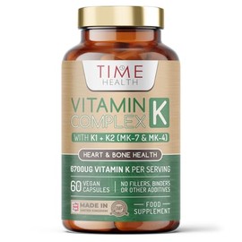 Vitamin K Complex | High Strength 6700ug Per Serving | 60 Capsules | Triple Mix K1 + K2 (MK-7 + MK-4) | Heart & Bone Support | Additive Free | UK Made to GMP Standards | Vegan (60 Count (Pack of 1))