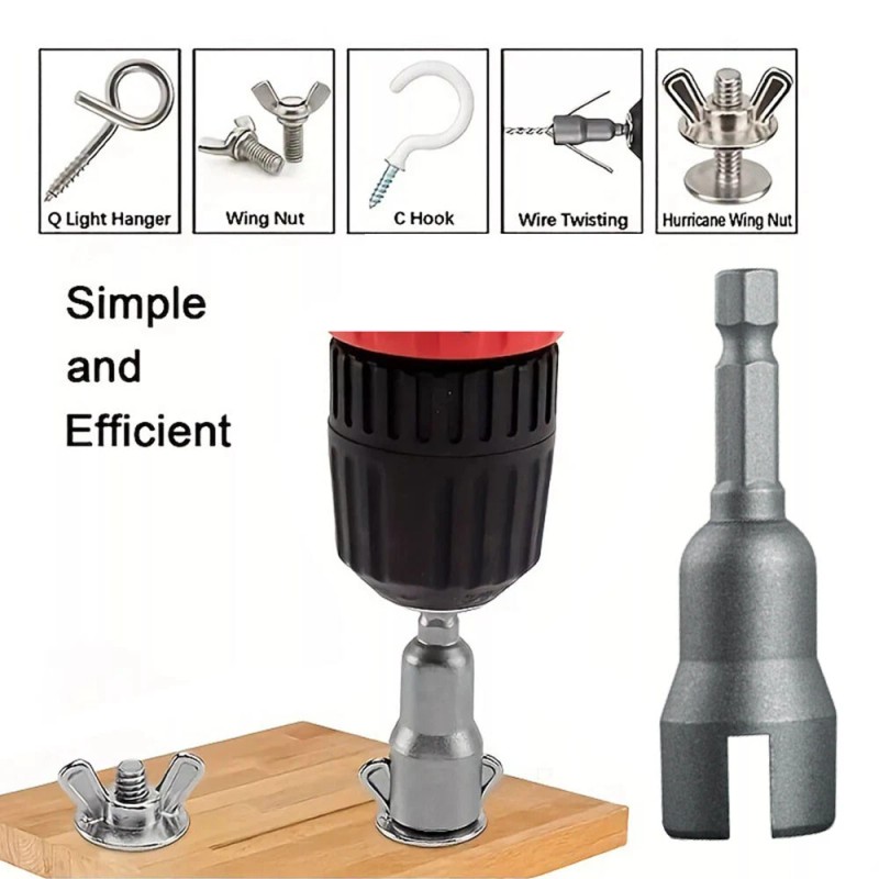 Unbranded Hurricane Shutter Drill Bit,Wing Nut Drill Bit,Wingnut Socket,Power Wing