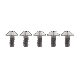 Ruifu Titanium Alloy Hex Hole M6x12 15 20mm Bicycle Motorcycle Wheel License Plate Mounting Bolts Set of 5 (Titanium, M6x15mm)