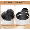 Straw Lid with Straw, 2 Pack 1.2L Black Cup Accessories