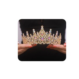 JWICOS Baroque Tiara and Crown for Women Vintage Wedding Headband Tiara Hair Accessories for Bride Birthday Prom Party Princess Tiaras and Crowns for Women (AB Gold)