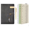 Wonderpool Leather A6 Diary Notebook Ring Binder with Pen -