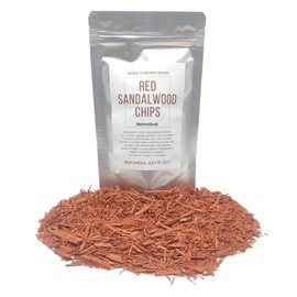Red Sandalwood Chips (African Coral Padauk) Made from 100% Pterocarpus Soyauxii, Cut & Dried - Net weight: 1.5oz/42.5g