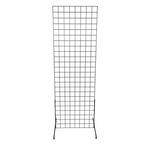 2' X 6' Grid Wall Standing Fixture - Black