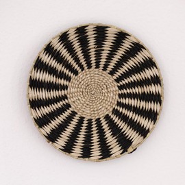 DECCARO Boho Wall Basket, Black, Medium