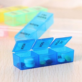 MAGICLULU Pill Case Pill Clear Organizer Box Pill Organizer 7 Day (3 Times a Day) Weekly Pill Box 21 Slots Medication Organizer with Push Button for Medication Clear Container Case