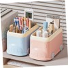 jojofuny Multi Grid Pen and Pencil Holder Versatile Plastic Desk
