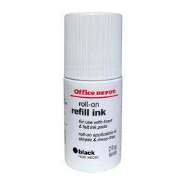 Office Depot Roll On Ink, 2 Oz., Black, 032528