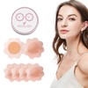2XK-NOV Nipple Cover Disposable Breast Sticker Non-Woven Fabric Waterproof and Breathable Invisible Women's Marathon Runner Nipple Cover Flower Shape (6 cm) - Meat colour, size: 6cm