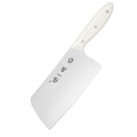 ZHANG XIAO QUAN SINCE 1628 Meat Cleaver, White Stainless Steel Professional Chinese Chopper Knife for Meat Vegetable, all White Chinese Chef's Knife with Ergonomic Handle