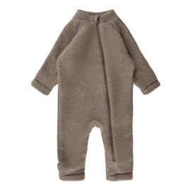 Mikk-line Walkoverall, Wollwalk Overall for Baby and Toddler, Pyjamas Made of 95% Wool, 100% Mulesing-Free Merino Wool, Without Feet, Melange Denver, 86