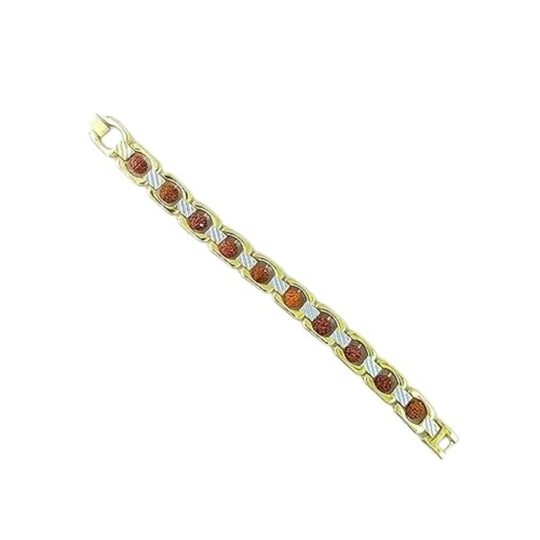 Generic Panchmukhi (5 Face, Mukhi) Rudraksha Bracelet Elastic Barcelet, 8