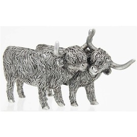 Silver Highland Coo Pair