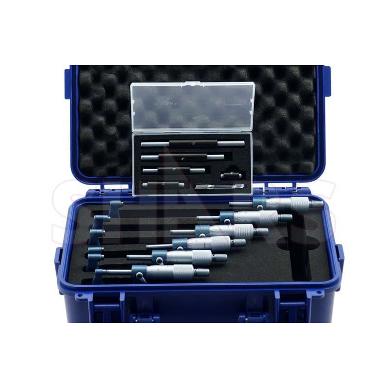 Shars 0-6" Premium Outside Micrometer 0.0001" Precision Solid Metal Frame