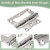 Non-Mortise Butterfly Hinges 4 Pack Heavy-Duty