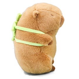 Capybara Plush Toy,Cute Capybara Stuffed Animal,Soft Brown Capybara Plushie,Gifts for Boys and Girls (Capybara Turtle, 7.8 inches)