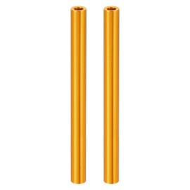 PATIKIL M3 Aluminium Spacer, Pack of 2 Metal Spacers, Aluminium 3 mm ID x 5 mm OD x 55 mm L, Thread Spacer, Screw Spacer, Round for RC Car Drones, Motherboard, Golden