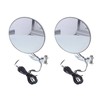 4" Peep Mirrors w/Turn Signals, Fits Driver and Passenger -