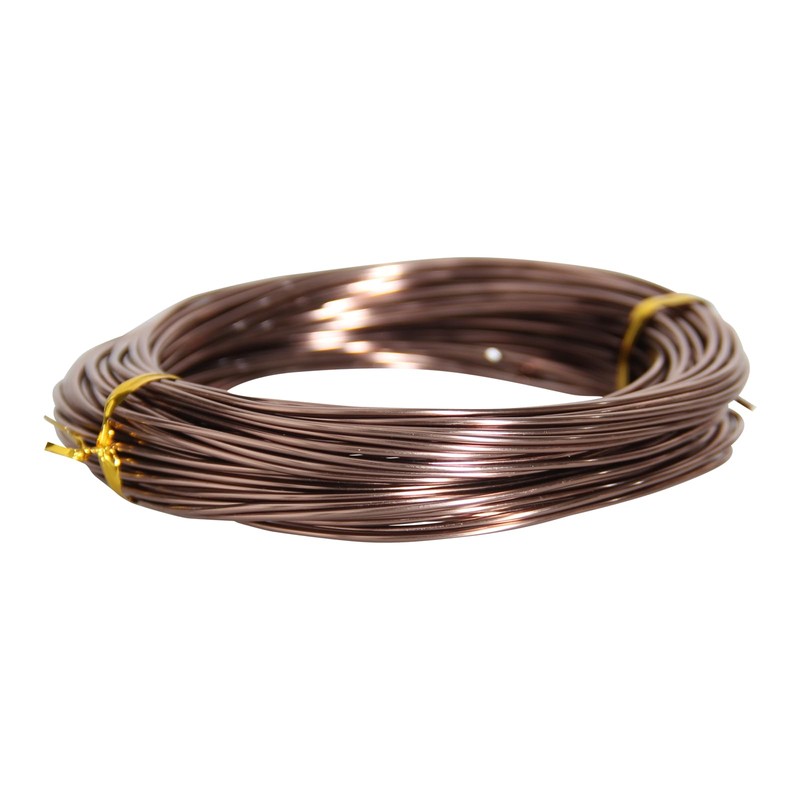 15.5 Metres Brown Aluminium Craft Wire, 16 Gauge 1.5 mm