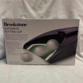 Brookstone Automatic Golf Ball Return Indoor Putting Practice Cup Training Putt