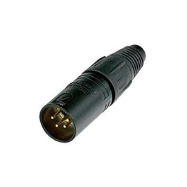 Neutrik NC4MX-B 4-Pin Male XLR Cable Connector Black Housing w/Gold Contacts