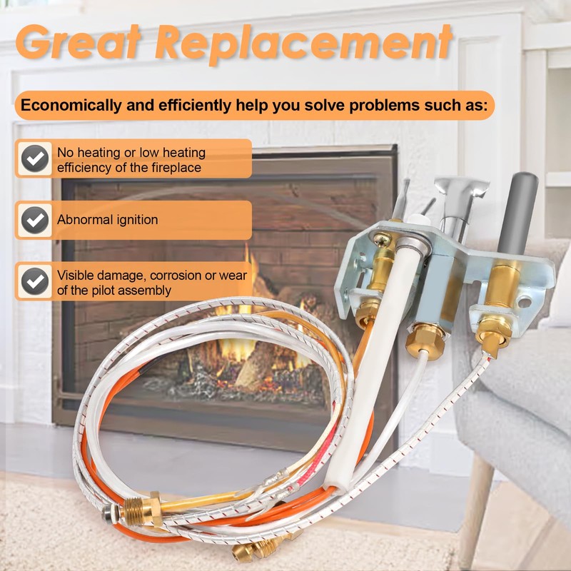 Aibabcue 4021-732 Natural Gas Pilot Assembly Kits for Heat N