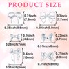 HINZIC 2 Pack Silver Bow Nail Charms, 6 Styles Bowknot