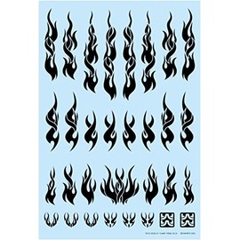 Haikyu Parts Fire Tribal Decal Solid Black 1 Piece Plastic Model Decal FTSL-BLK