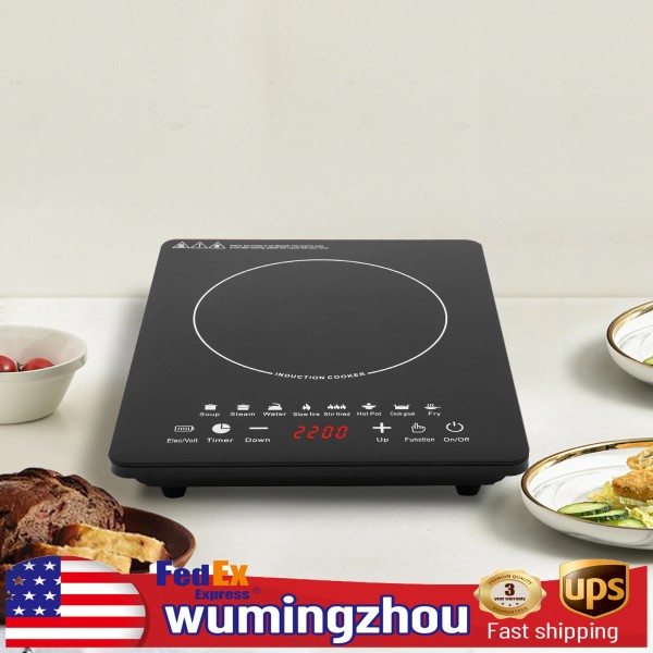 Unbranded 2200W Portable Kitchen Countertop Induction Cooktop Burner Electric Hot