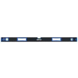 GEPCO Spirit Level Industrial 60 80 120 200 cm Aluminium 0.8 mm Measuring Scales Construction Scales 3 Levels Ruler 2 Handles Magnetic Measuring Tolerance: 0.5 mm/m 120 cm