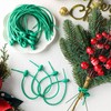 Roowest 100 Pcs Christmas Garland Ties 9'' Green Flexible Adjustable