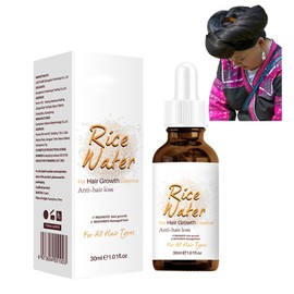 Rice Water for Hair Growth Serum for Women and Men, Rice Water Serum for Hair Growth, Hair Loss, Leave in Hair Treatment for Longer, Thicker, Fuller Hair (1.01 Fl.Oz.(Pack of 1))