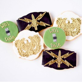 ½ Dz. Military Rank Cookies! Leiutenants, Captain, Colonel, Master Sergeant, Promotions Army, Birthday Party Favors or Gift, Navy, Coast Guard, Marines
