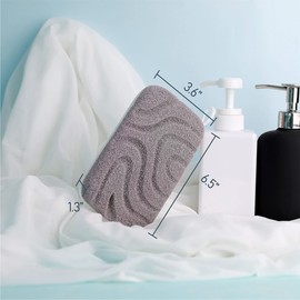 myHomeBody Dual-Texture Shower Sponge Exfoliating Sponge | Bath Sponge for Women| Body Scrubber Body Exfoliator | Body Sponge, Loofah Sponge for Men | Exfoliating Sponge, 2pc