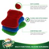6 Pack Silicone Scrubbing Sponge by SCRUBIT - Real Silicon