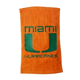 Miami 100% Cotton 11"x18" Orange Rally Towel Green HTV Vinyl Hand Towel
