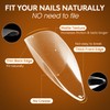 Nicedeco Almond Fake Nail Tips, 504Pcs Medium Soft Gel Nail