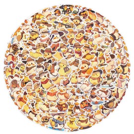 100PCS Cute Cowboy Duck Stickers, Vinyl Waterproof Kawaii Yellow Duck Stickers Packs for Children Teens Adults, Funny Animal Decals for Water Bottles, Laptops, Diaries, Skateboard