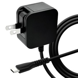 R20ACC2A03BK R20ACC2A03BK AC Adapter, AC Charger, Type-C 2.4 A, Integrated Cable, Direct Cable Included, International Compatible, 6.6 ft (2 m), Black