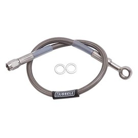 Edelbrock/Russell 657022 Endura 10mm Banjo to Straight -3AN Brake Hose Assembly - 12"