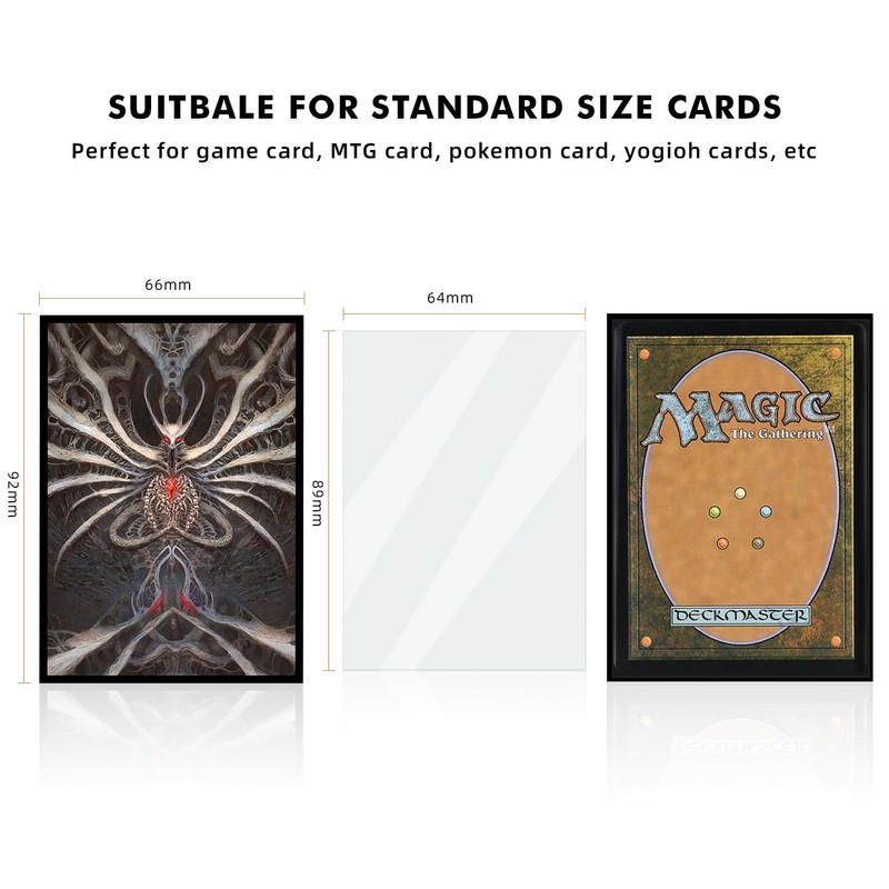 Katomula 100 PCS MTG Card Sleeves with 100 PCS Perfect