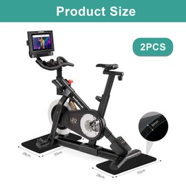 YushengTai Pack of 2 Floor Protection Mat Fitness Equipment 70 x 28 cm, 6 mm Thick Shockproof Non-Slip Underlay, Floor Protection Mat Fitness, Gym Floor Mat, Yoga Mat, for Treadmill, Elliptical