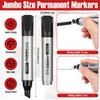 Fuutreo 32 Pcs Jumbo Permanent Markers Bulk Large Chisel Tip