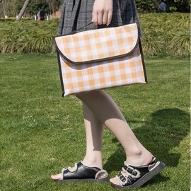 Pastel Modern Large Picnic Mat (3 Sizes: 4-Person, 10-Person) - Pocket & Camping Picnic Mat Camping Mat S (90x150cm) / Pastel Orange 2ea