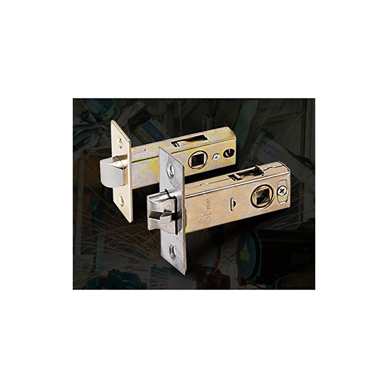 Reversible Tubular Latch Door Mortice Catch Bolt Screws Handle Silent